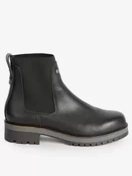 Barbour Dixie Leather Chunky Chelsea Boot - Black, Size 5, Women