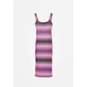 Missguided Neck Geo Midaxi Dress - Purple