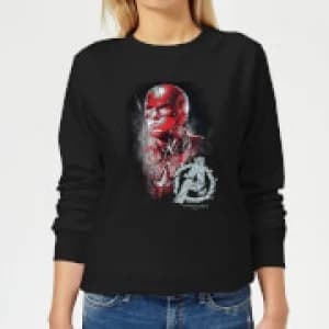 Avengers Endgame Captain America Brushed Womens Sweatshirt - Black