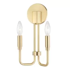 Brigitte 2 Light Wall Sconce Brass