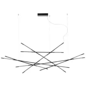 Merano - Gilbert Integrated LED Pendant Ceiling Light Black Metal LED 109W 6868Lm 3000K