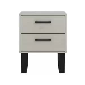2 Drawer Bedside Cabinet Grey Wax Finish