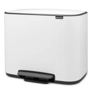 Brabantia Bo Pedal Bin 11 + 23 Litre White
