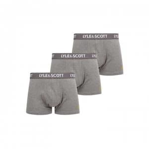 Lyle and Scott Barclay 3 Pack Trunks - Grey Marl