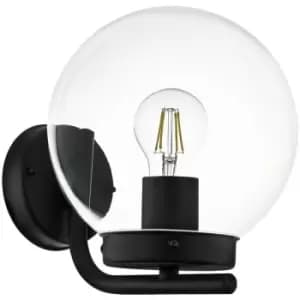 Taverna Outdoor Globe Wall Light Black IP44 - Eglo