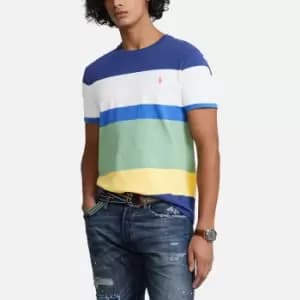 Polo Ralph Lauren Mens Jersey Striped T-Shirt - Light Navy Multi - M