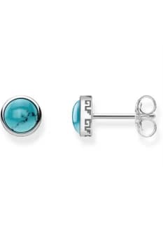 Ladies Thomas Sabo Sterling Silver Glam & Soul Turquoise Stud Earrings H1990-878-17