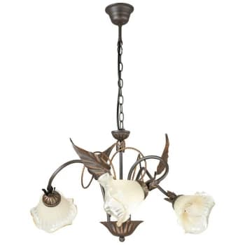 Fan Europe Lighting - Fan Europe AUTUNNO 3 Light Multi Arm Pendant Ceiling Light Brown 60x40cm