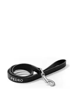 Treat Republic Personalised Classic Black Leather Dog Lead - Large, One Colour, Women
