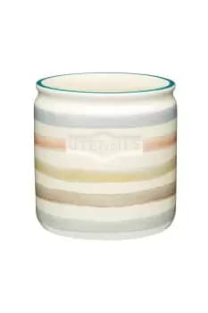 Classic Collection Striped Ceramic Kitchen Utensil Holder