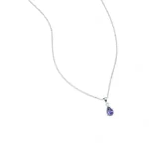 Beginnings Sterling Silver Amethyst Teardrop Pendant P2429M