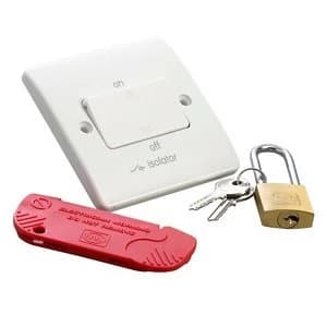 MK 6A White Single Fan isolator Switch
