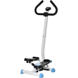 Homcom - Twister Stepper Height Adjustable Step Machine w/ lcd Screen, Blue - Blue