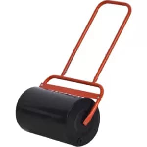 Outsunny Combination Push/Tow Lawn Roller Filled w/ 38L Sand or Water Garden - Black & Red