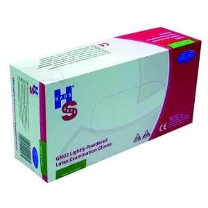 Handsafe Powdered Latex Gloves Medium Natural Pack of 100 GN03