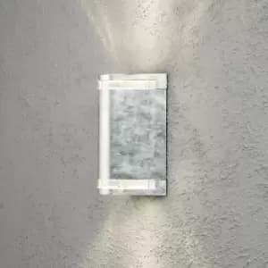 Konstsmide Modena Outdoor Modern Up Down Double Wall Light Galvanized Steel, IP44