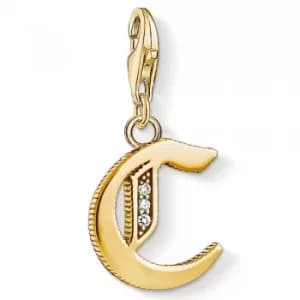 THOMAS SABO Gold Plated Cubic Zirconia C Charm 1609-414-39