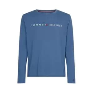 Tommy Hilfiger Logo Long Sleeve T-Shirt - Blue