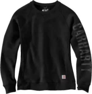 Carhartt Clarksburg Crewneck Ladies Sweatshirt, black, Size L for Women, black, Size L for Women