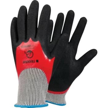 Cut Resistant Gloves, Nitrile, Black/Red, Size 7 - Ejendals