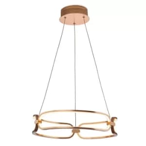 Colette Integrated LED Pendant Light, Rose Gold
