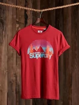Superdry Wilderness T-Shirt - Rust, Rust, Size XS, Men
