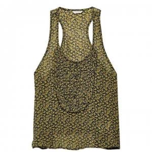 Jack Wills Farley Printed Racer Back Vest - Yellow