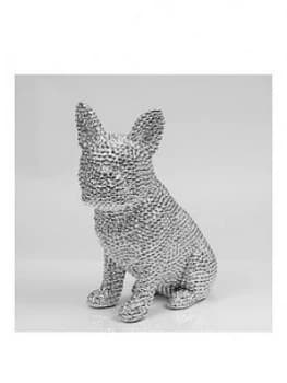 Silver Stud Detail Dog Figurine