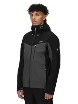 Regatta Birchdale Waterproof Hooded Shell Jacket - Grey/Black, Grey/Black, Size 3XL, Men