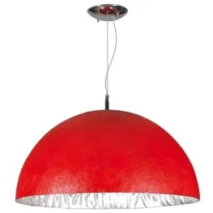 Moon Face 3 Light Dome Pendant Ceiling Lights Red