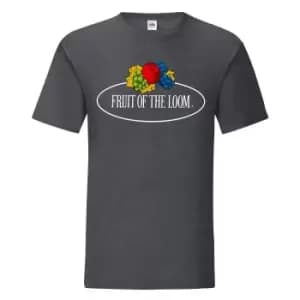 Fruit of the Loom Mens Vintage Big Logo Heather T-Shirt (M) (Dark Heather)