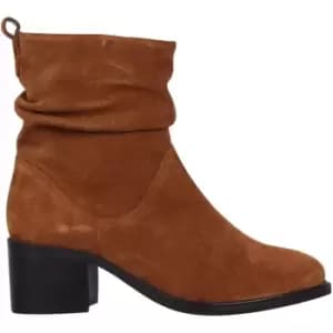 Linea Ruched Heeled Boots - Beige