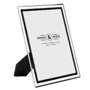 A4 Photo Certificate Mirrored Glass Frame M&W