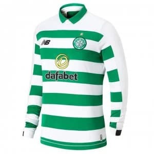 New Balance Celtic Long Sleeve Home Shirt 2019 2020 - White/Green
