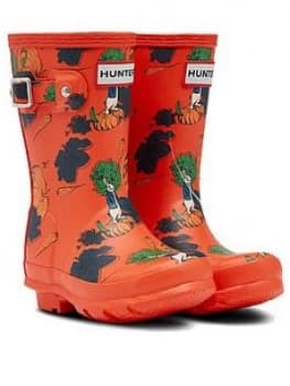 Hunter Peter Rabbit Original Kids Wellington Boot - Red, Size 2 Older