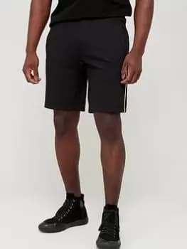 Armani Exchange Gold Label Jersey Shorts – Black, Size L, Men
