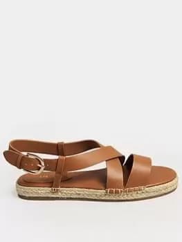 Long Tall Sally Sandal Espadrille - Tan, Brown, Size 11, Women
