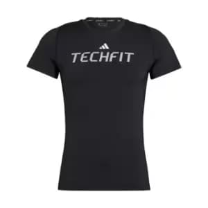 adidas Techfit Graphic T-Shirt Mens - Black