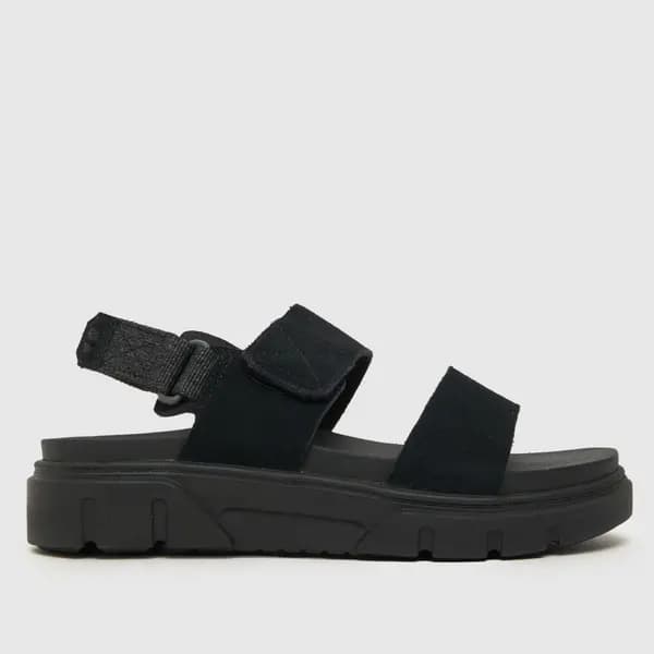 Timberland Black Suede Greyfield 2-Strap Sandal