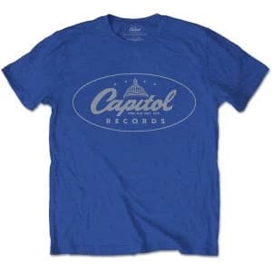 Capitol Records - Logo Unisex Large T-Shirt - Blue