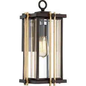 1 Light Medium Wall Lantern - Bronze Finish, E27