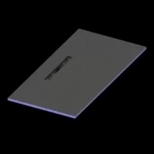 Blue Rectangular Wet Room Shower Tray with Offset Waste Position 1800 x 900mm - Live Your Colour