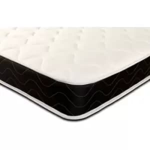 Alphard Black Quilted Bonnell Sprung Memory Foam Mattress, 2ft6 Small Single - Starlight Beds