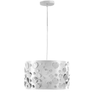 Ricky Cylindrical Pendant Ceiling Light, White