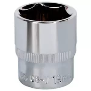 Sealey SP3819 Walldrive Socket 19mm 3/8"sq Drive Fully Polished