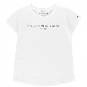 Tommy Hilfiger Junior Girls Essential T Shirt - White YBR
