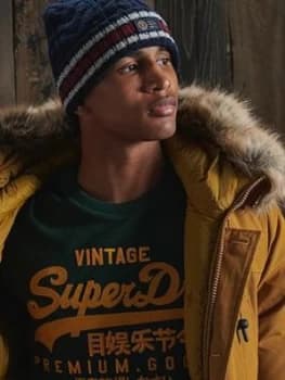 Superdry Rookie Down Parka - Tan , Tan, Size 3XL, Men