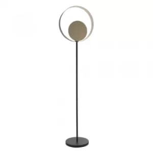 Complete Floor Lamp Brushed Nickel Plate, Matt Black