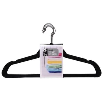 Stanford Home 6 Pack Velvet Hangers - Black