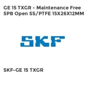 GE 15 TXGR - Maintenance Free SPB Open SS/PTFE 15X26X12MM